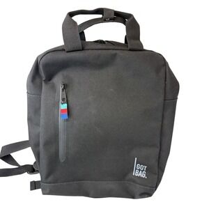 Got Bag Daypack Black Recycled Ocean Plastic Backpack Laptop Vegan 11L